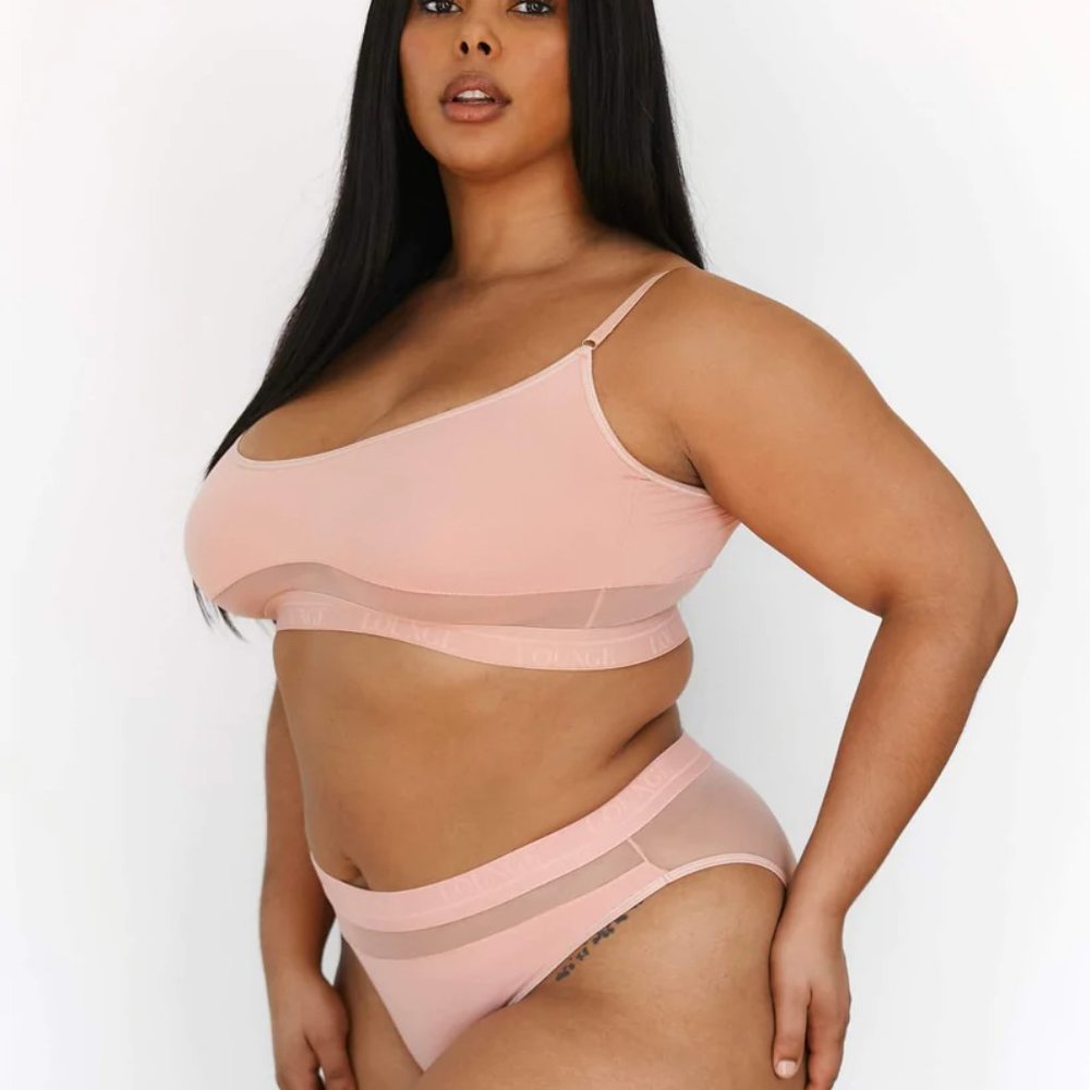 Lounge Underwear Mesh Bra & Briefs Set
